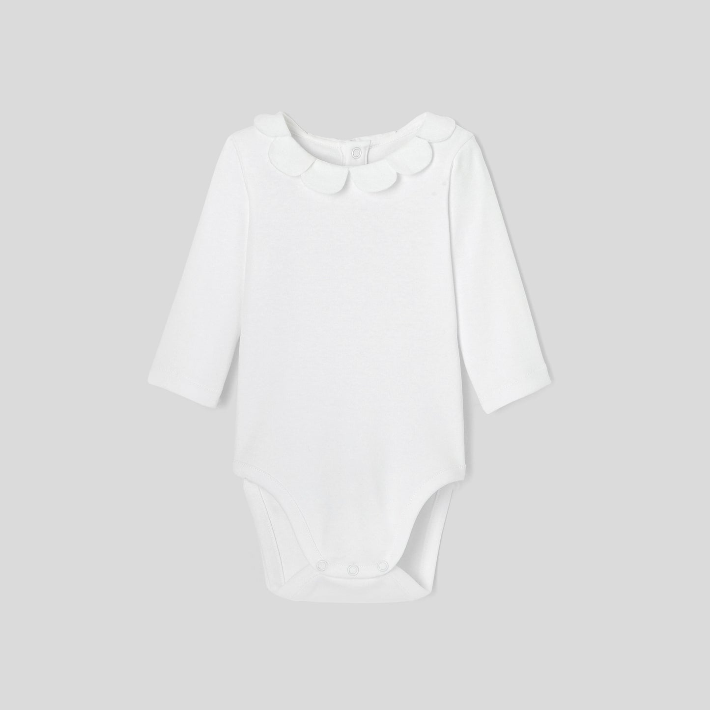 ペタルカラー長袖ボディスーツ