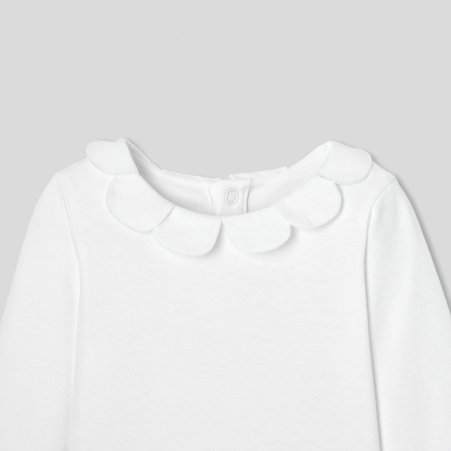 ペタルカラー長袖ボディスーツ