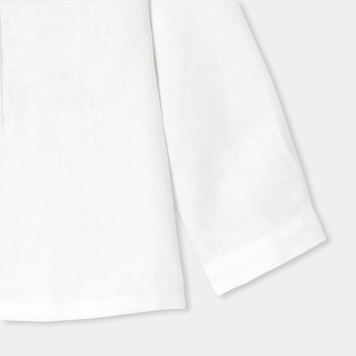 マンダリンカラーリネンシャツ