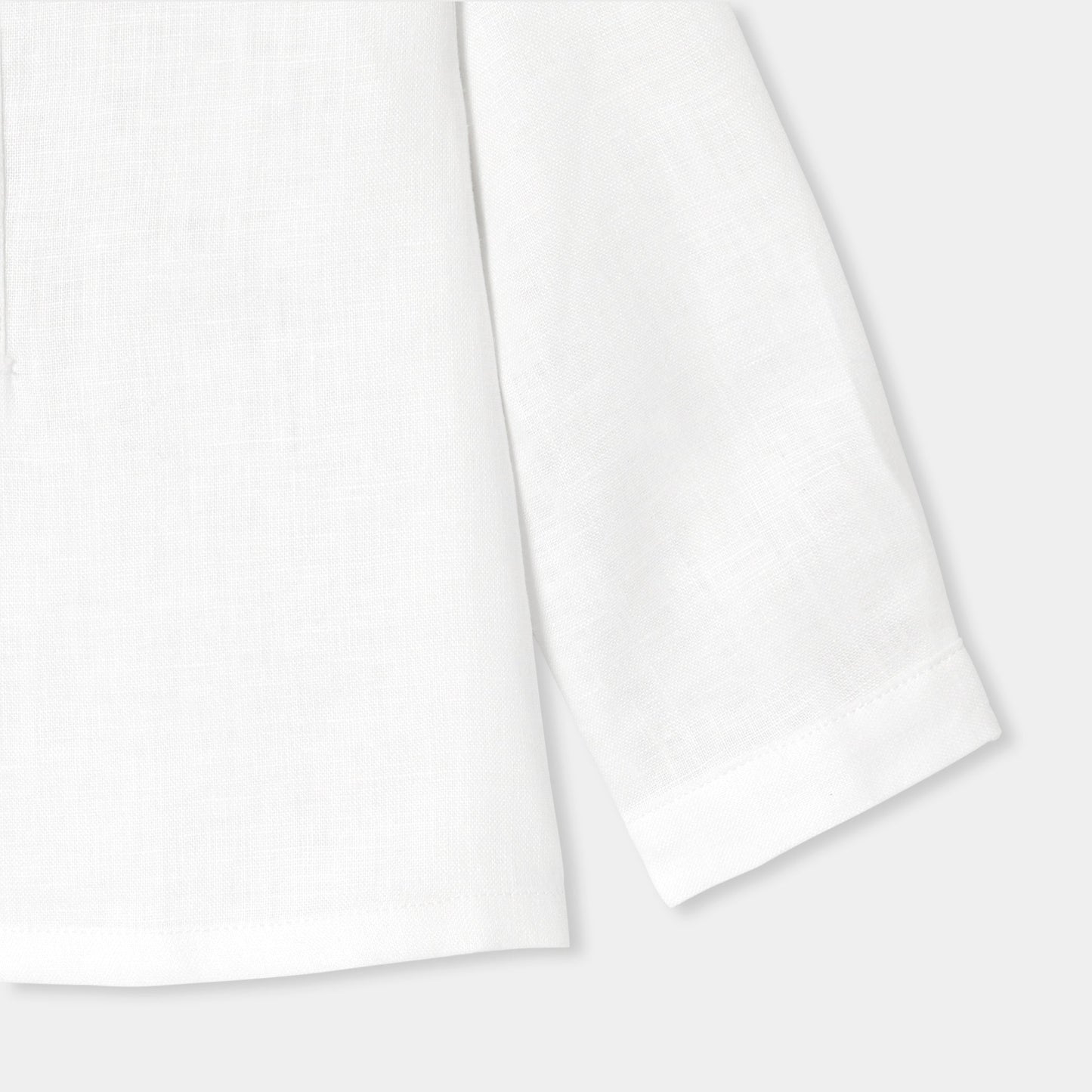 マンダリンカラーリネンシャツ