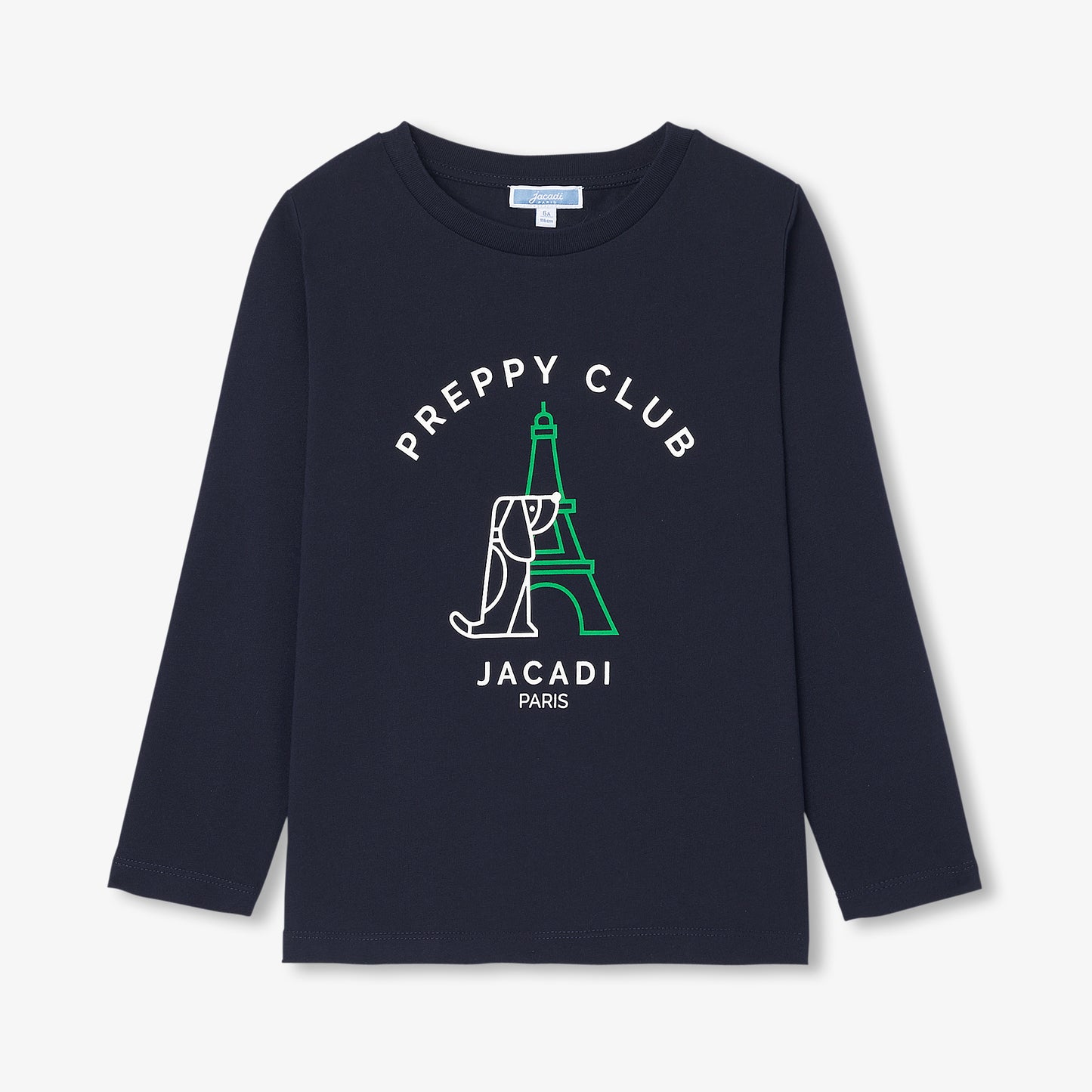 文字プリント入り長袖Tシャツ