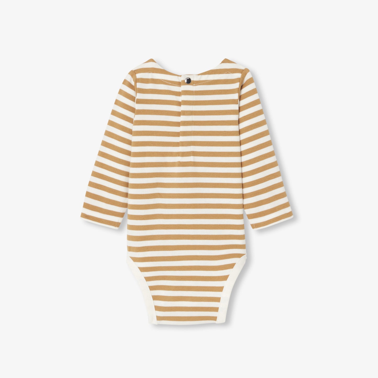 ラウンドネック風長袖ボディスーツ