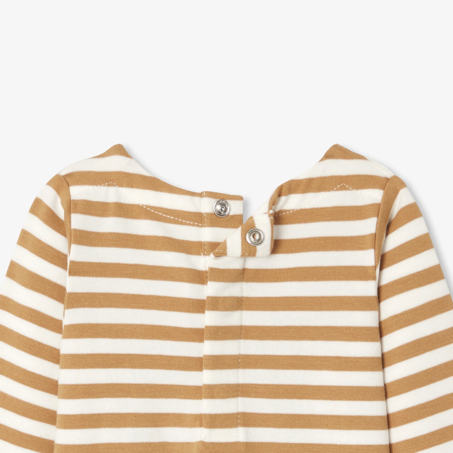 ラウンドネック風長袖ボディスーツ