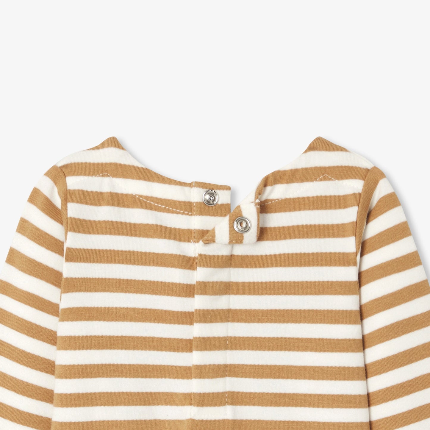 ラウンドネック風長袖ボディスーツ