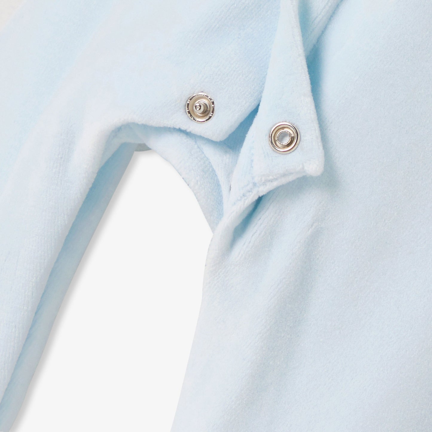 ベロア調生地足つきロンパース・パジャマ