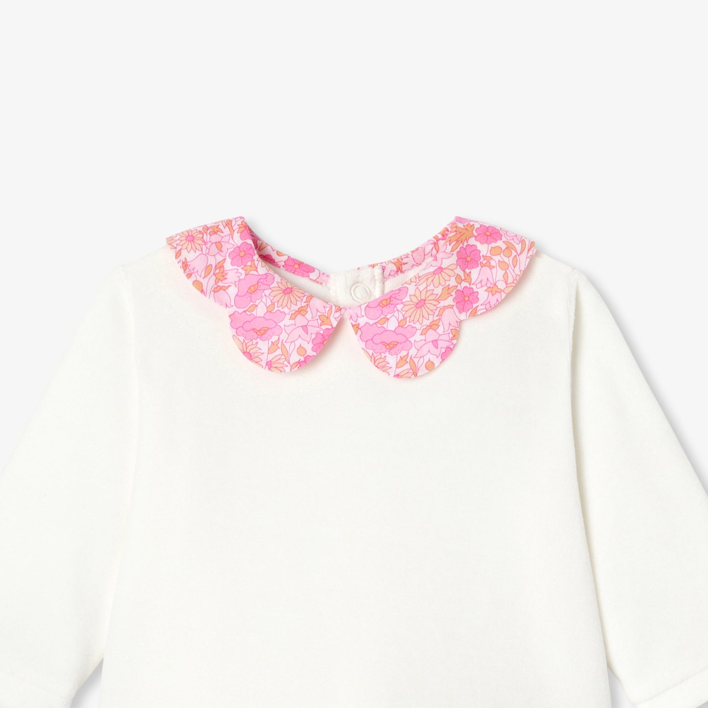 リバティプリント襟付きアンサンブル