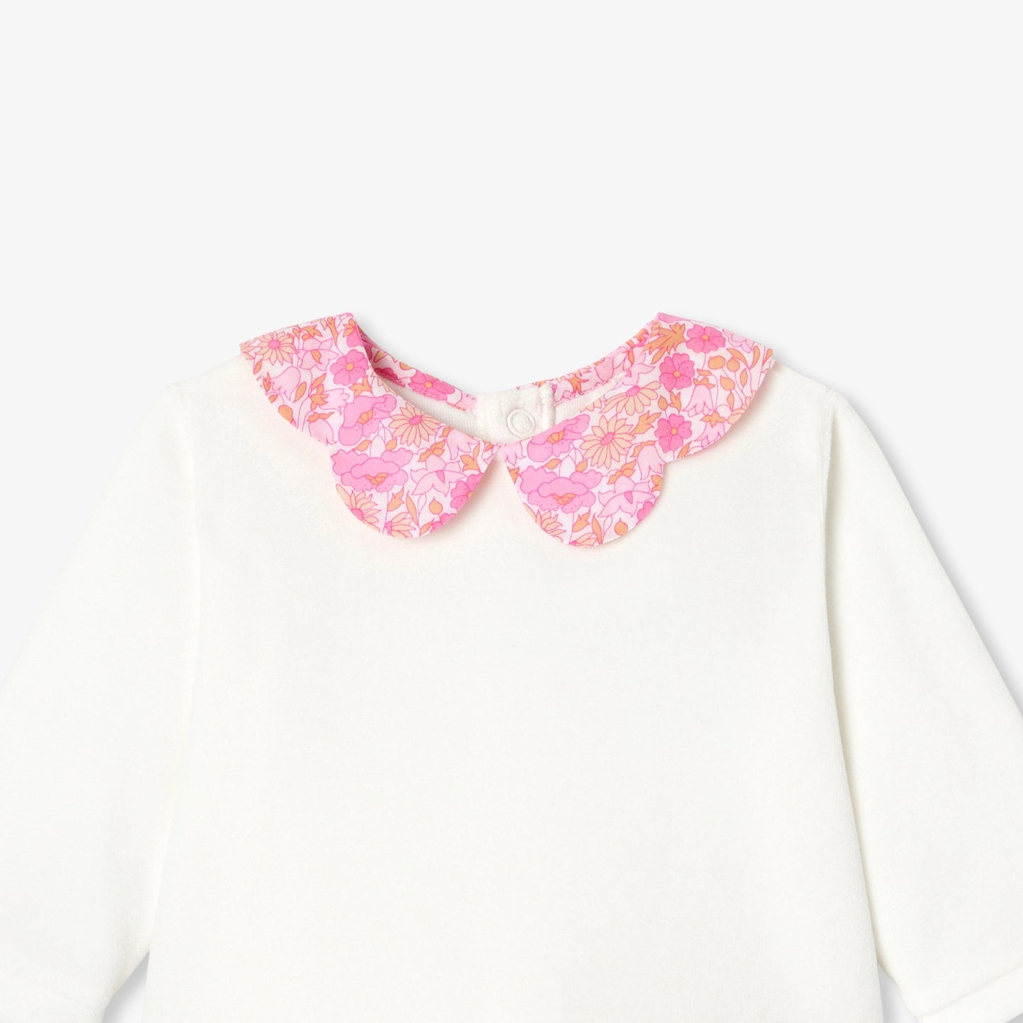 リバティプリント襟付きアンサンブル