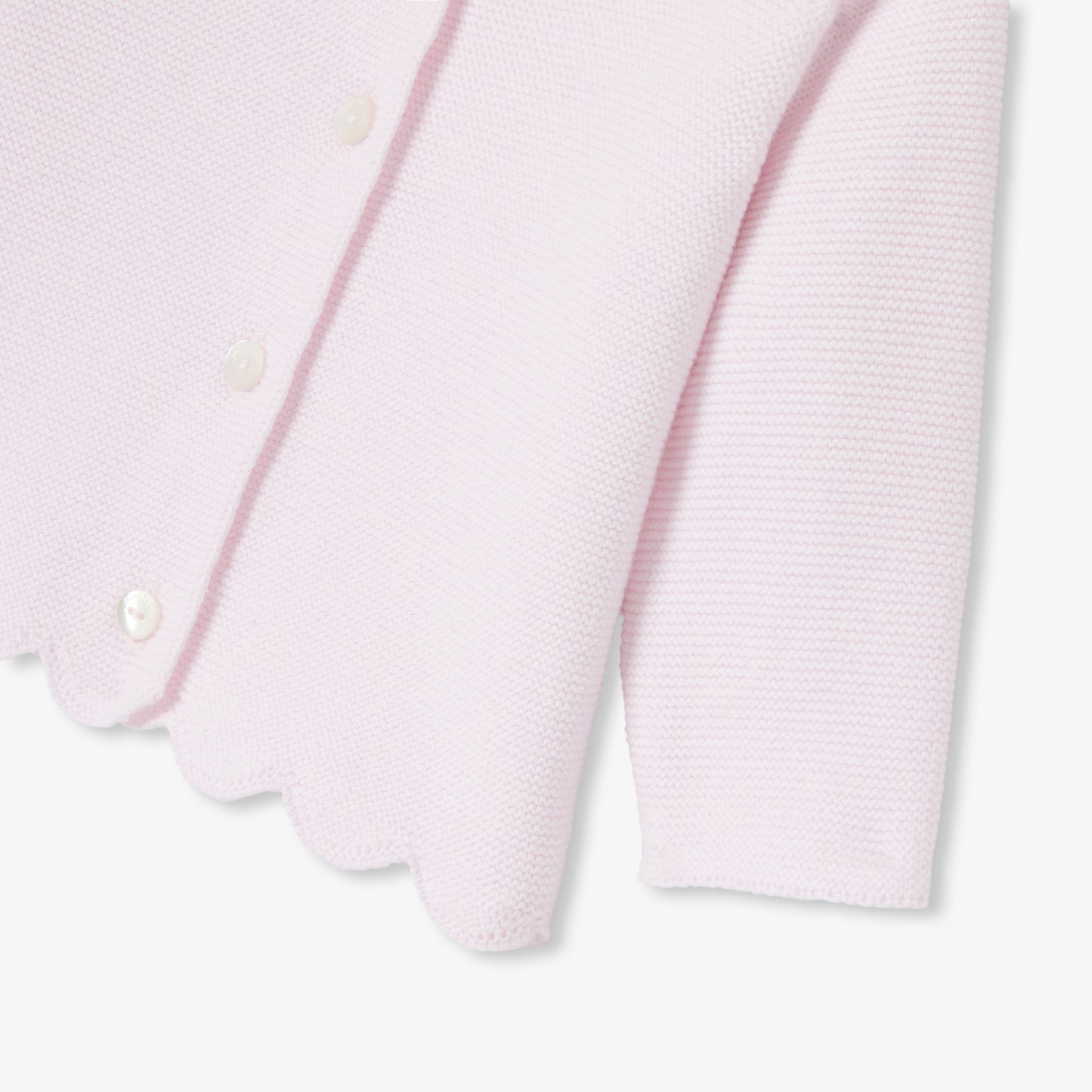 スカラップ裾ニットカーディガン