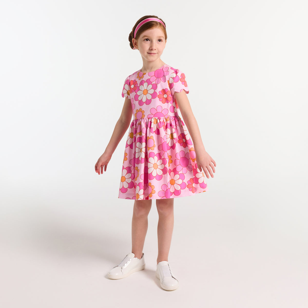 jacadi　フラワーモチーフワンピース　6A新品 jacadi ワンピース フラワーモチーフワンピース キッズ 子供服
