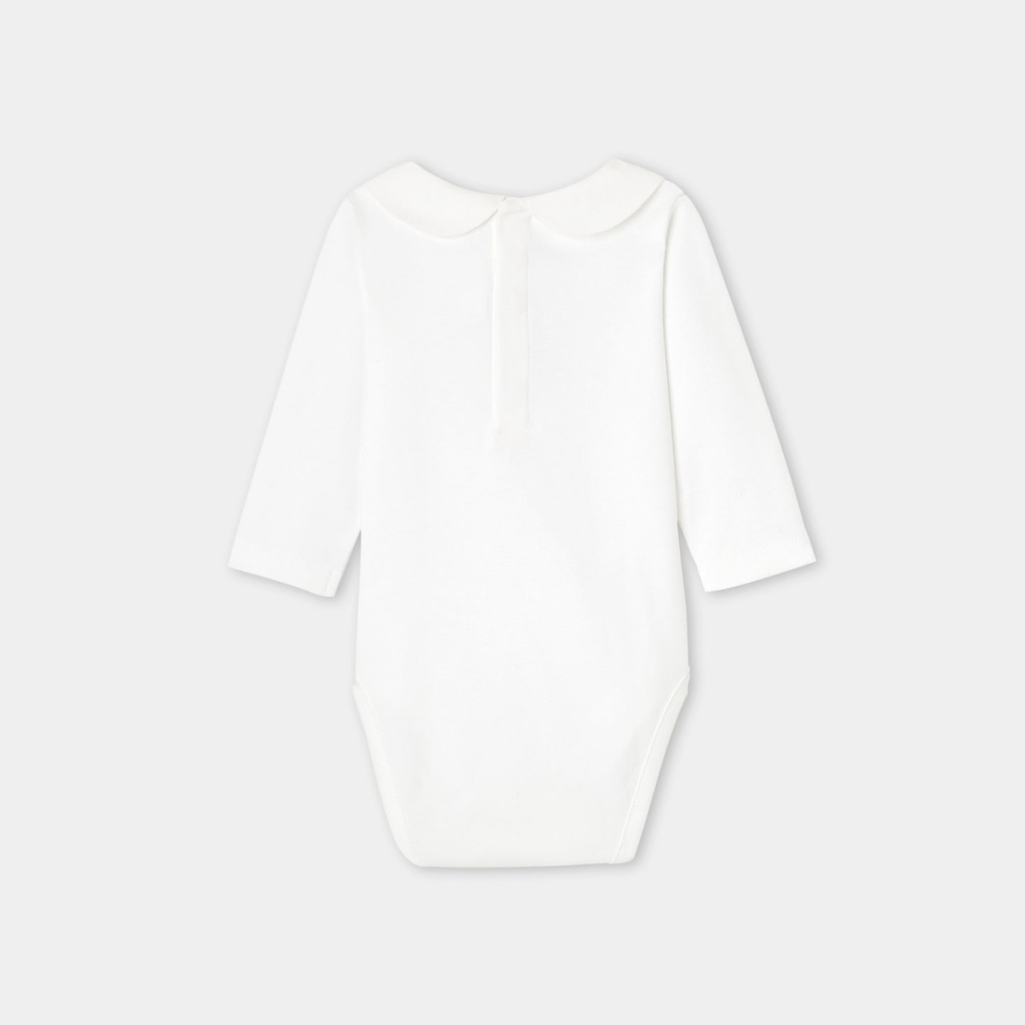 ハート刺しゅう入り長袖ボディスーツ