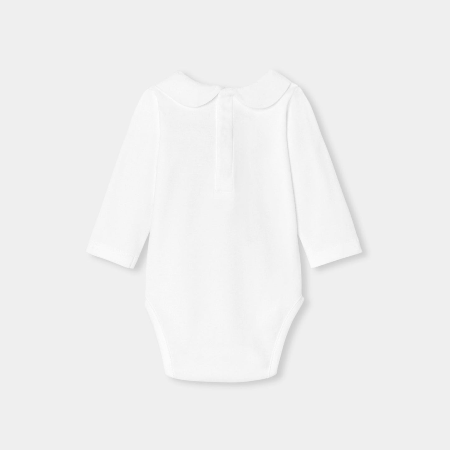 手刺しゅう入り長袖ボディスーツ