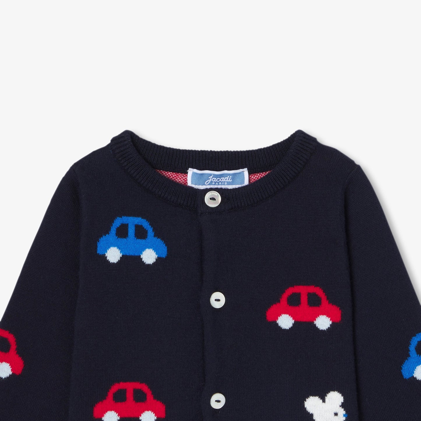 モチーフ入りニットカーディガン