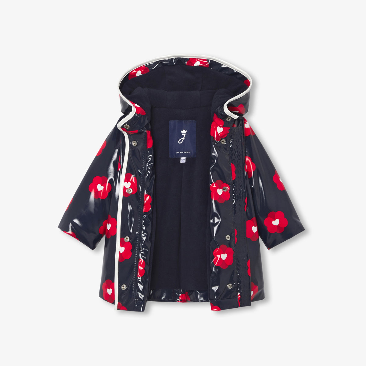 【12m】ジャカディ　レインコート 新品☆Jacadiジャカディ 水玉レインコート