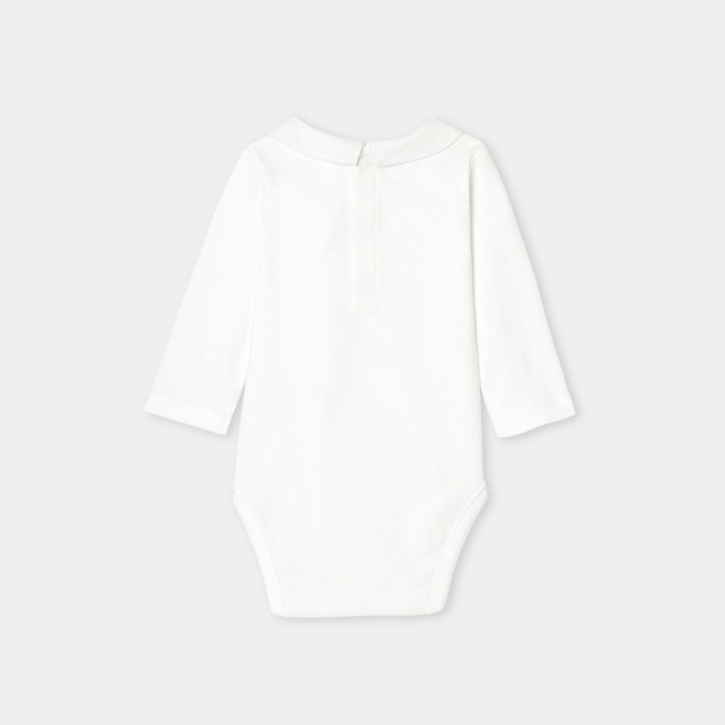 手刺しゅう入り長袖ボディスーツ