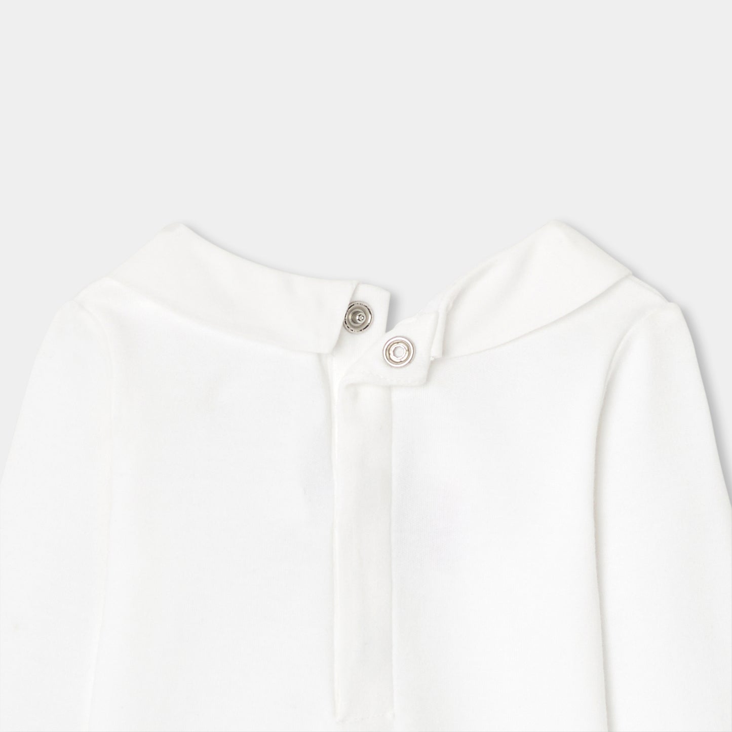 文字刺しゅう入り長袖ボディスーツ