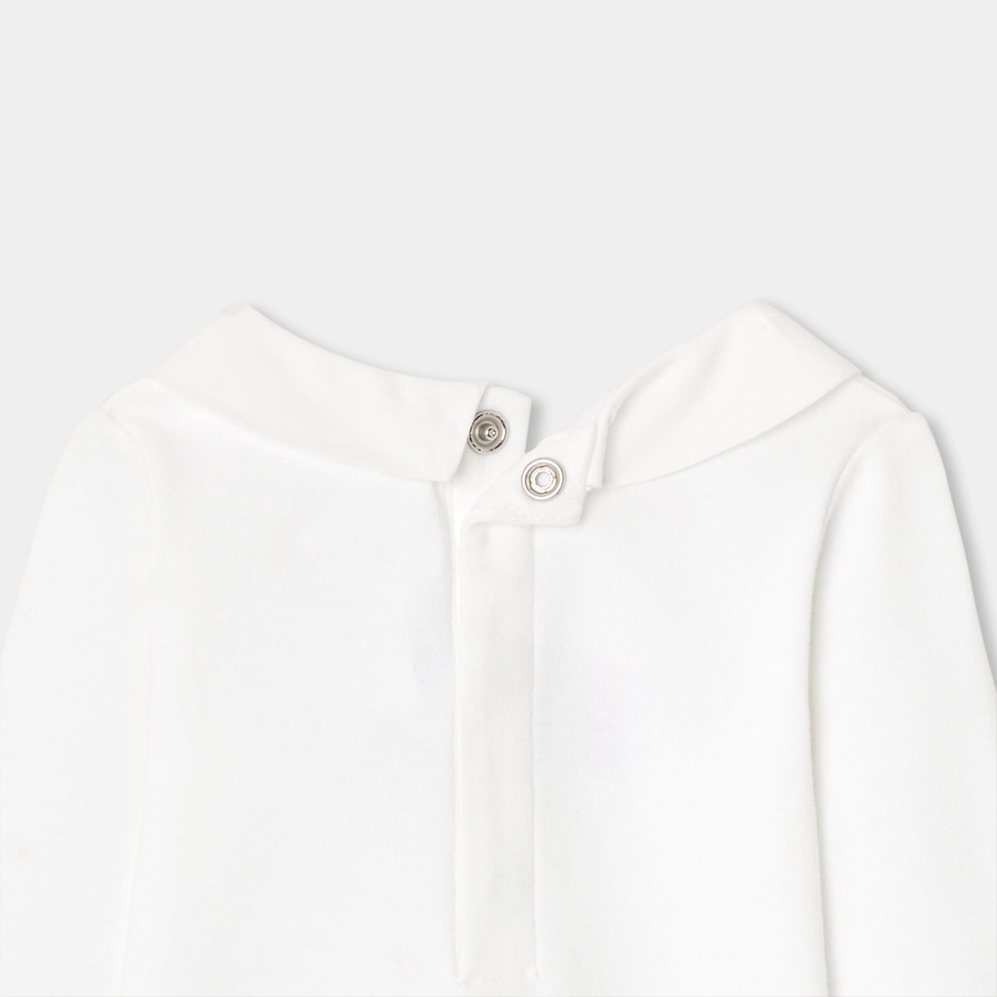 文字刺しゅう入り長袖ボディスーツ