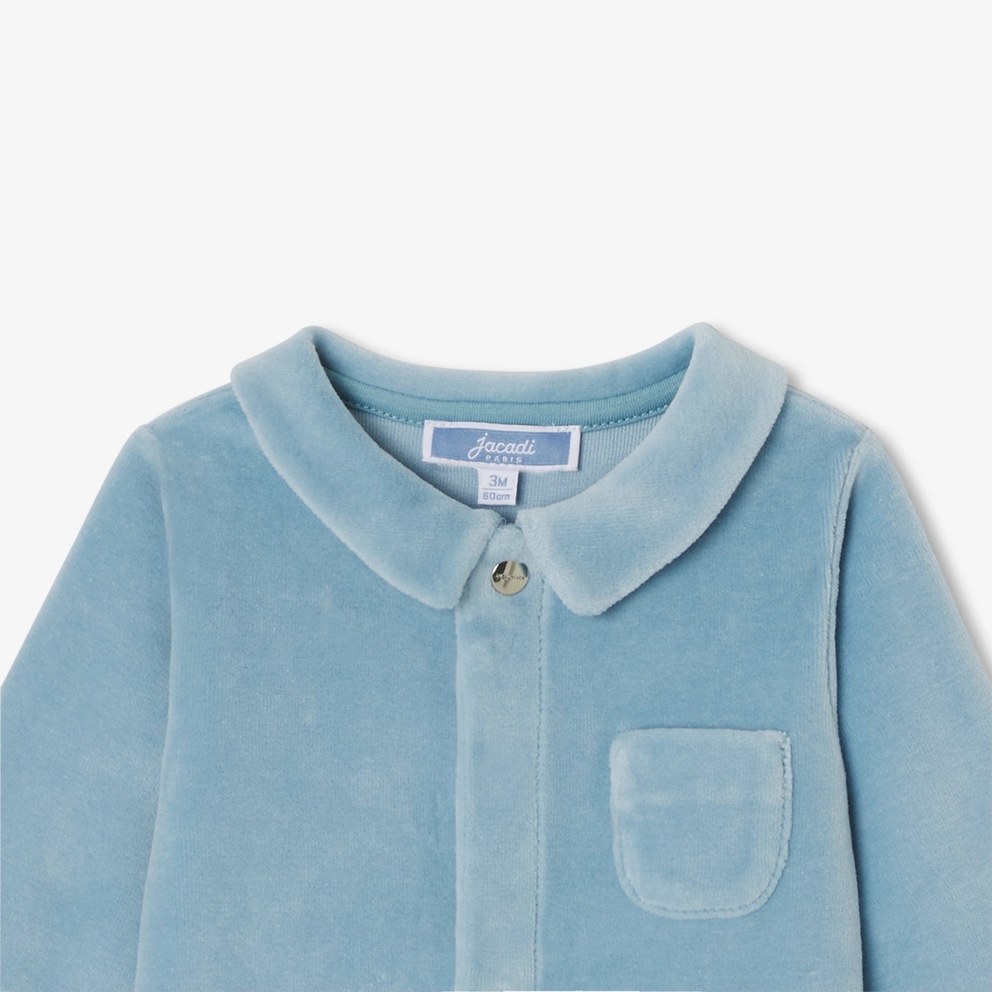 ベロア調生地足つきロンパース・パジャマ