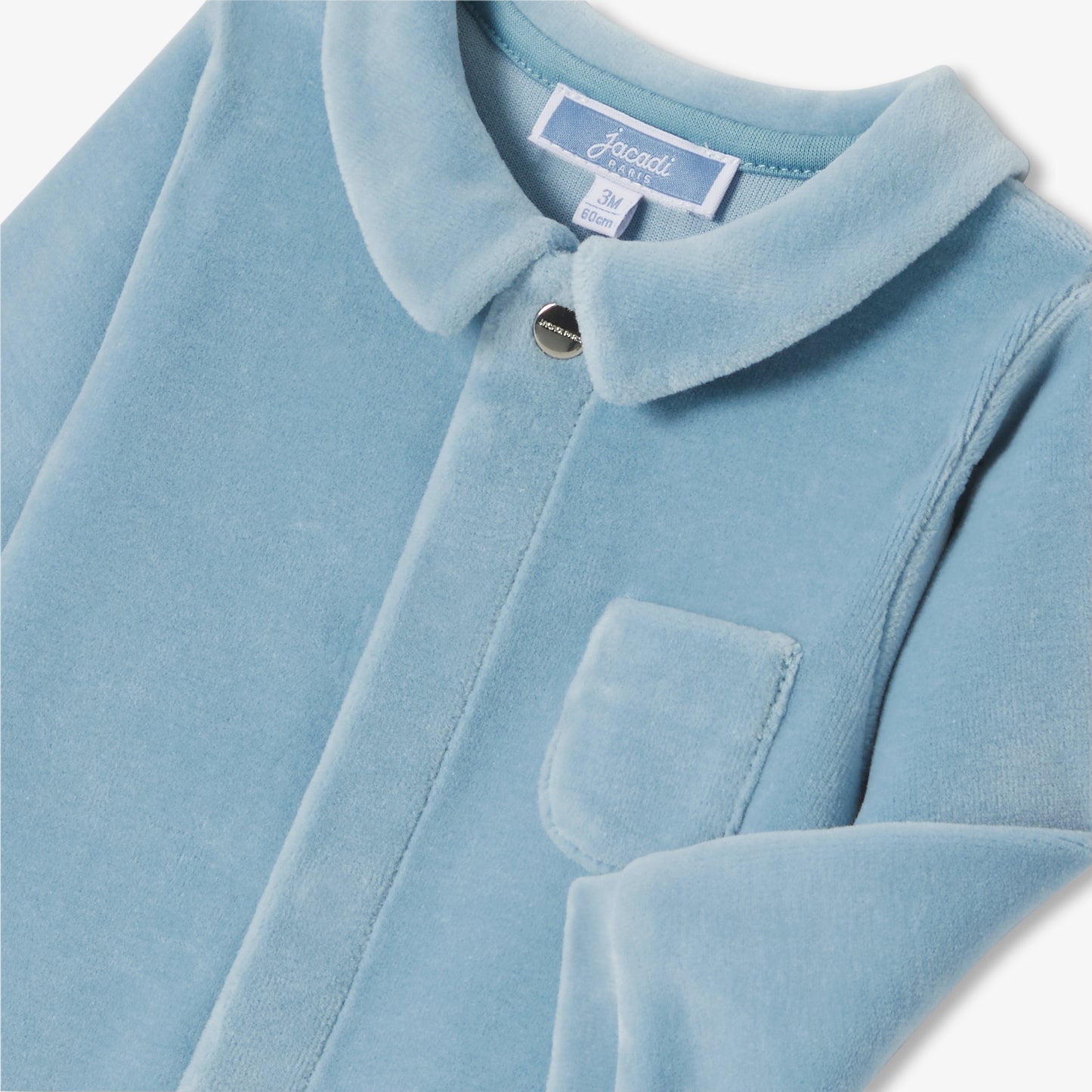 ベロア調生地足つきロンパース・パジャマ