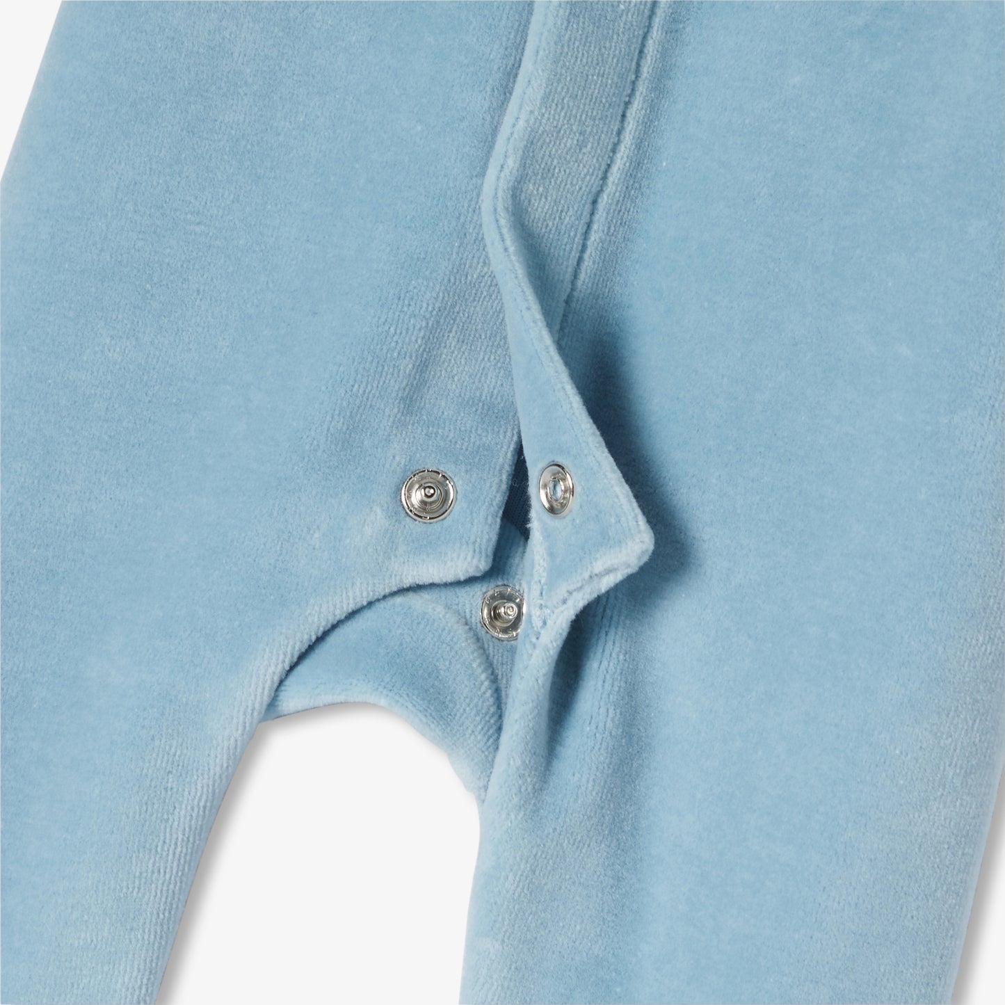 ベロア調生地足つきロンパース・パジャマ