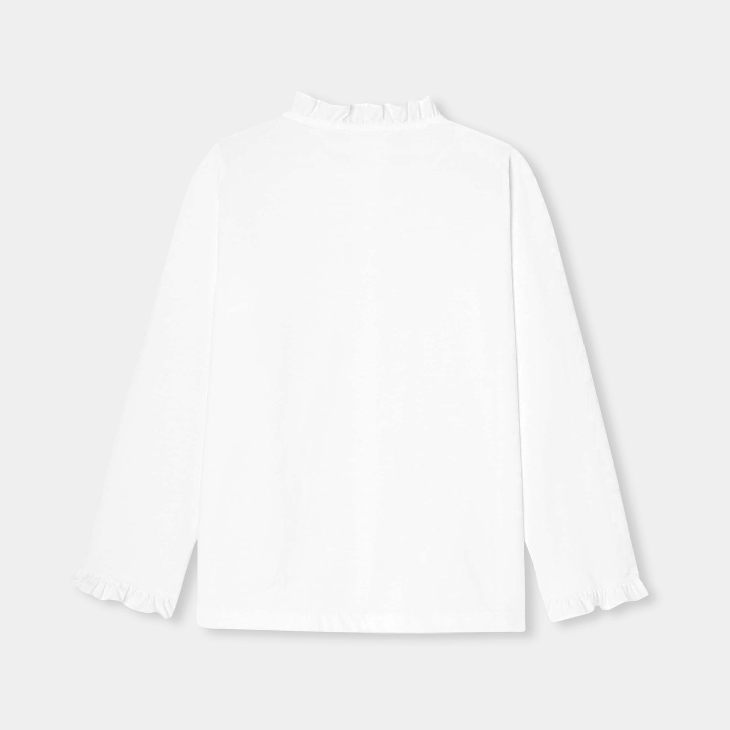 フリル付きブラウス