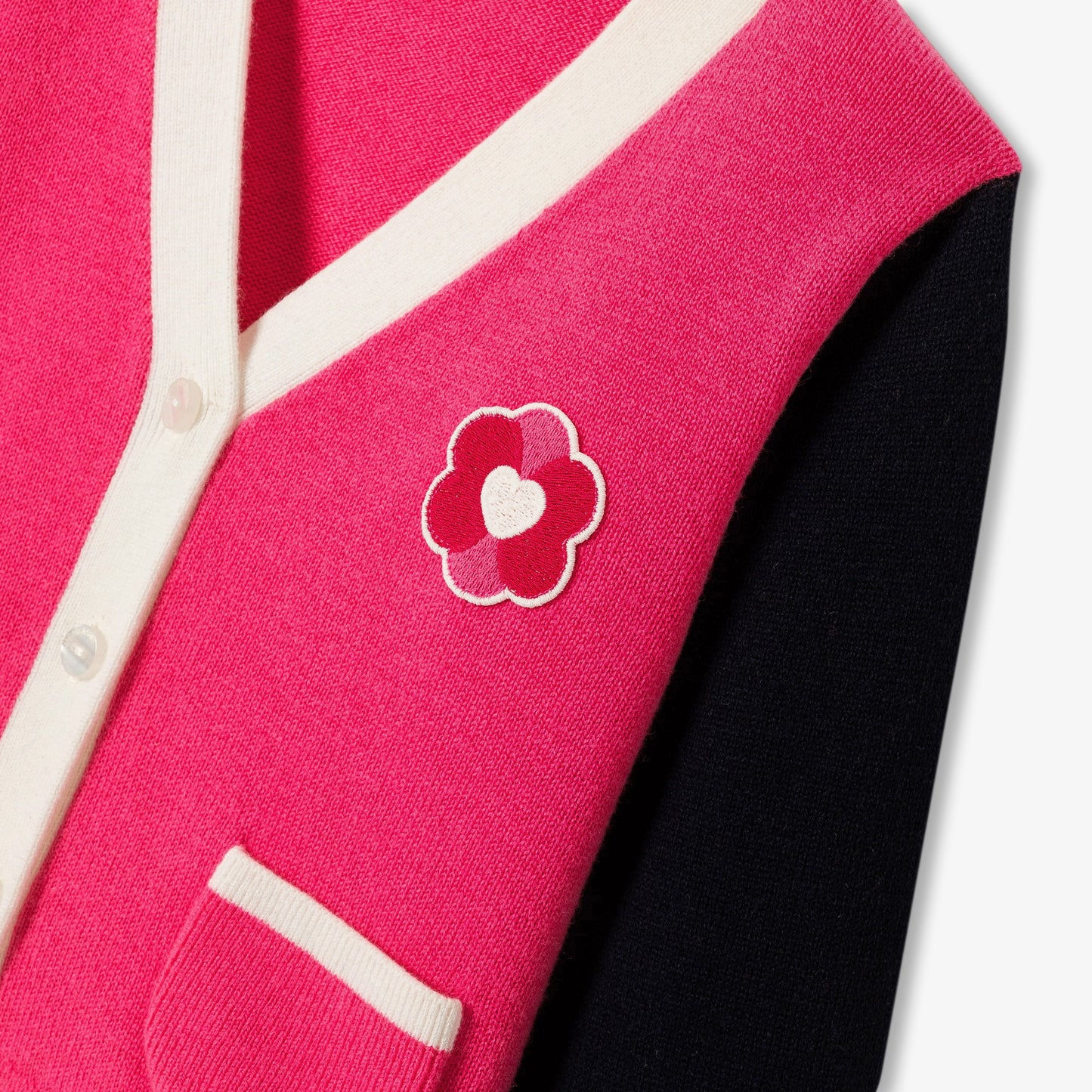 カラーブロックカーディガン