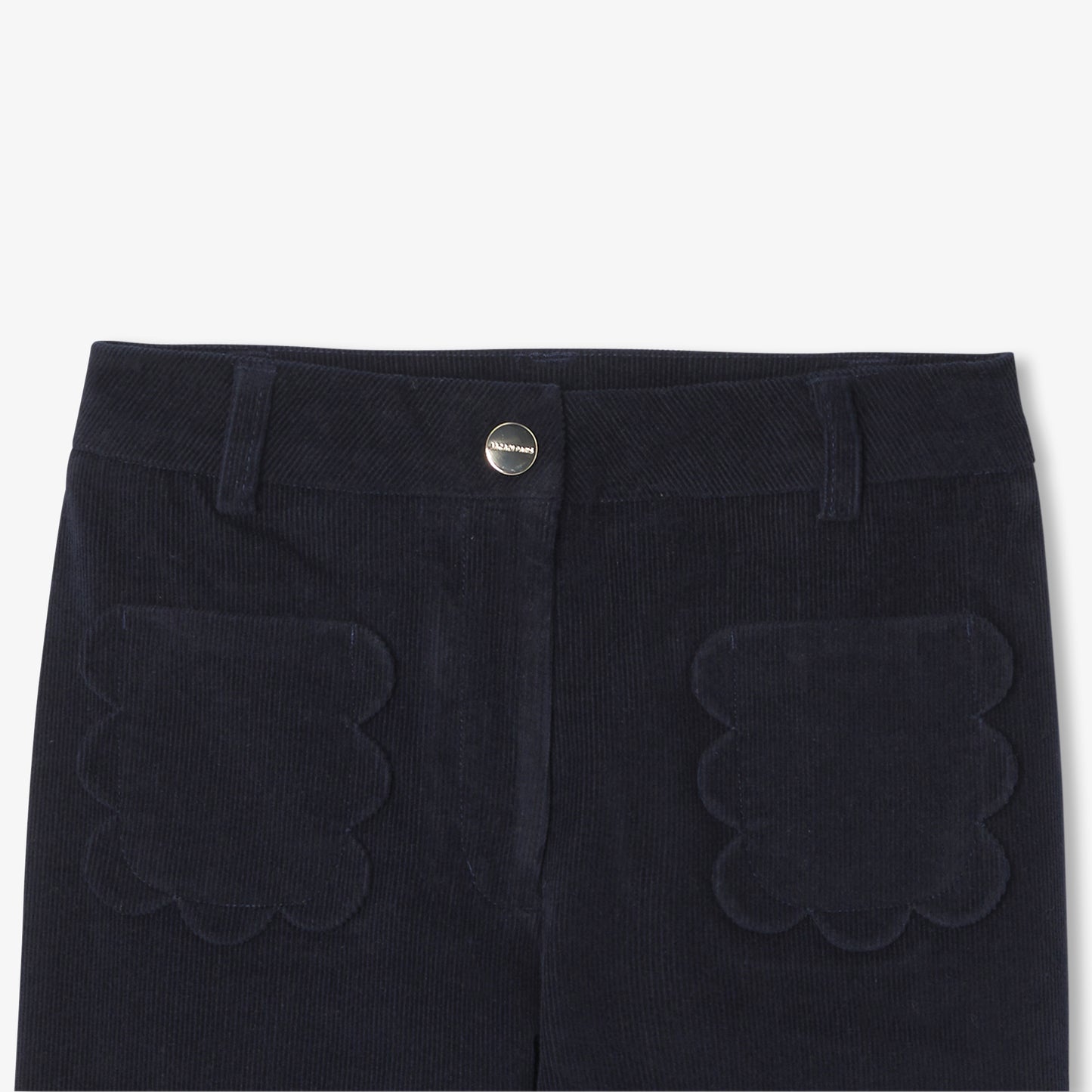 ベロア調生地ワイドパンツ