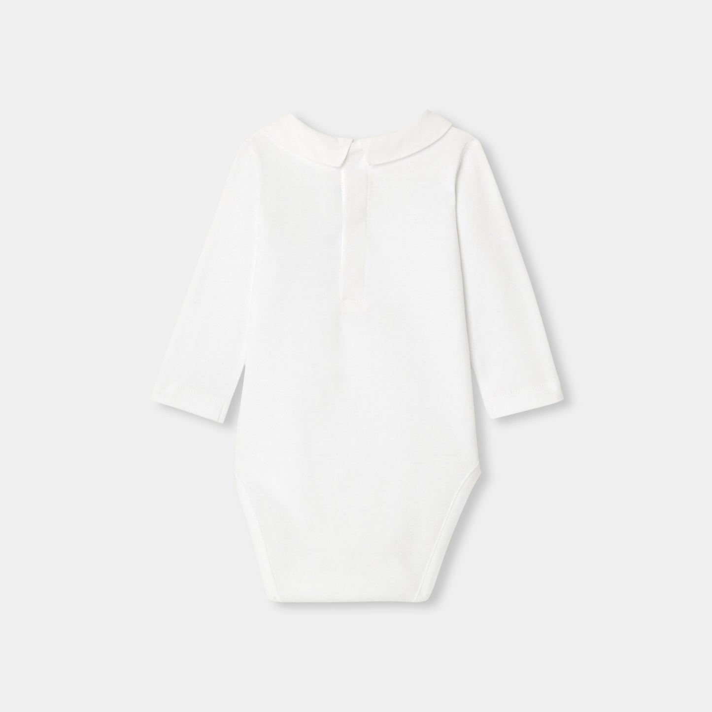 手刺しゅう入り長袖ボディスーツ