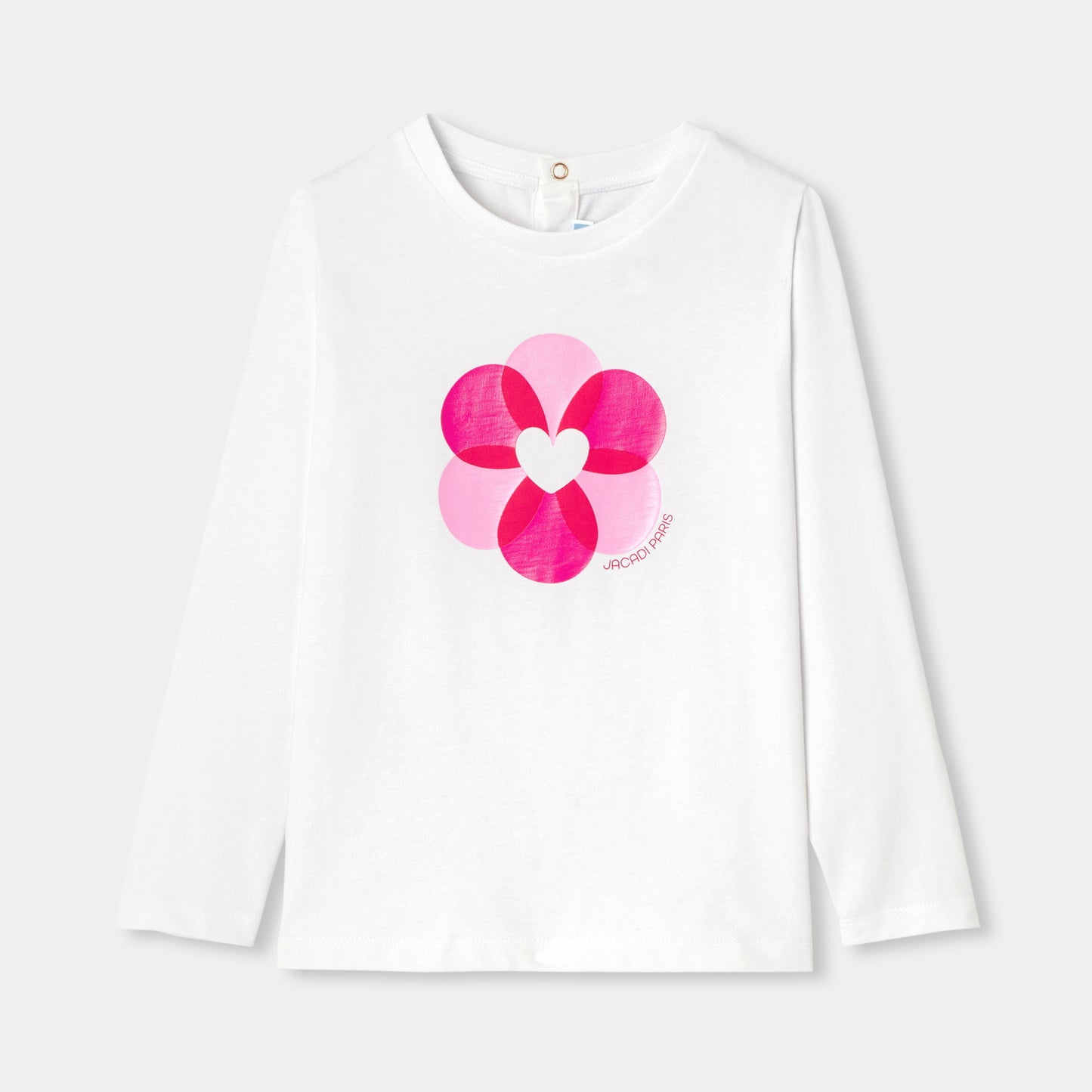 フラワーモチーフ長袖Tシャツ