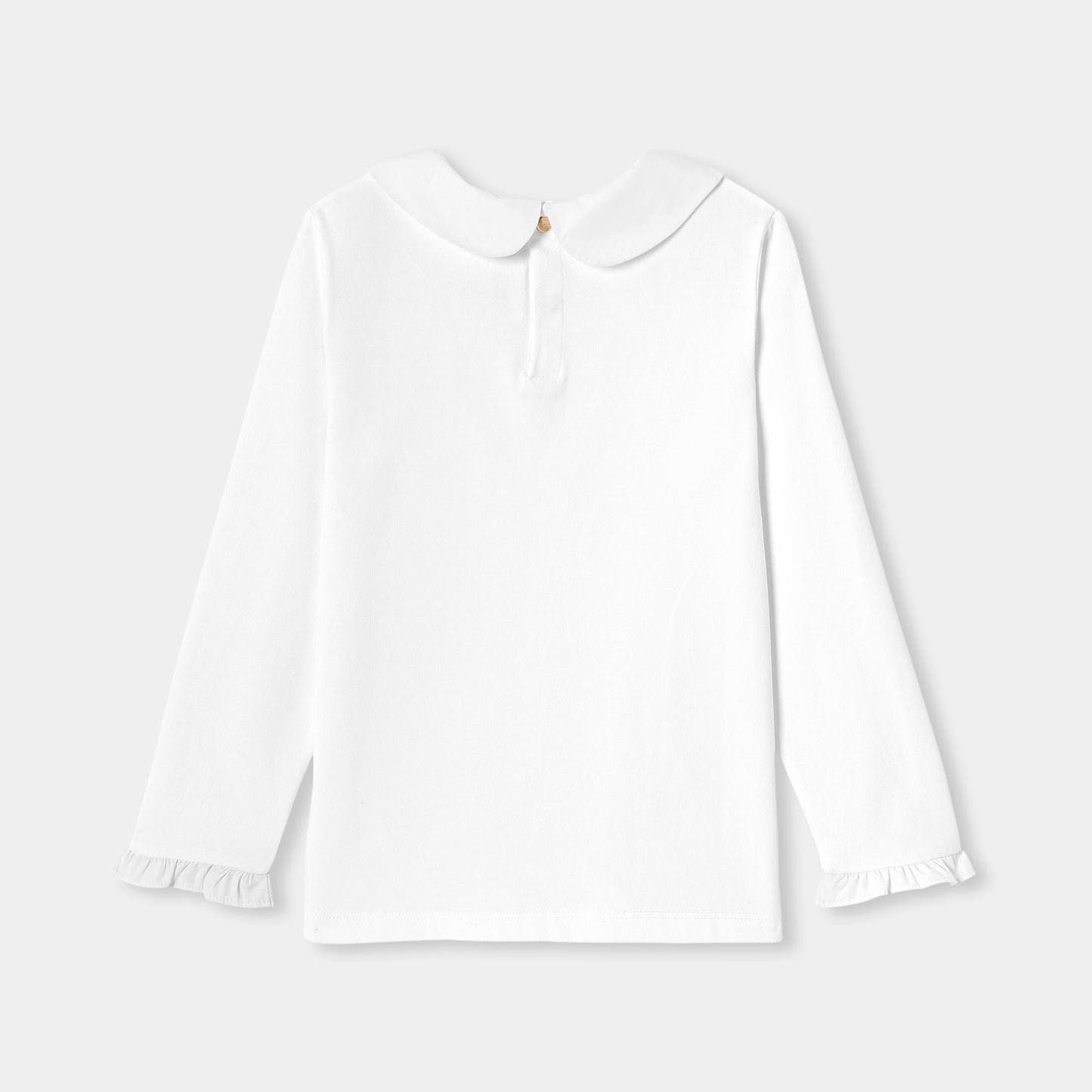 フリル付き長袖Tシャツ