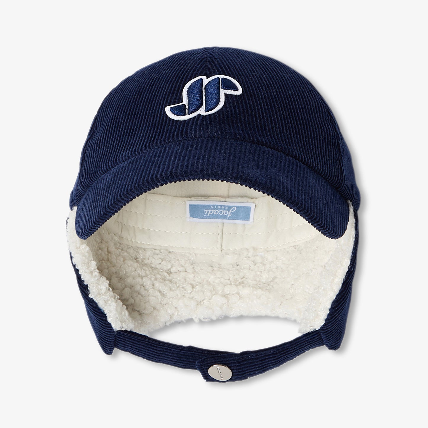 ベロア調生地キャップ