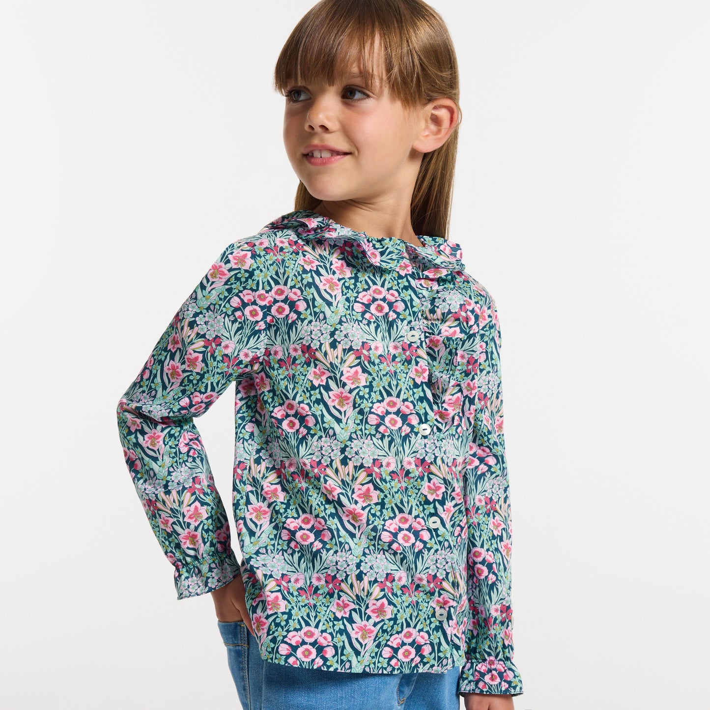 リバティプリントブラウス