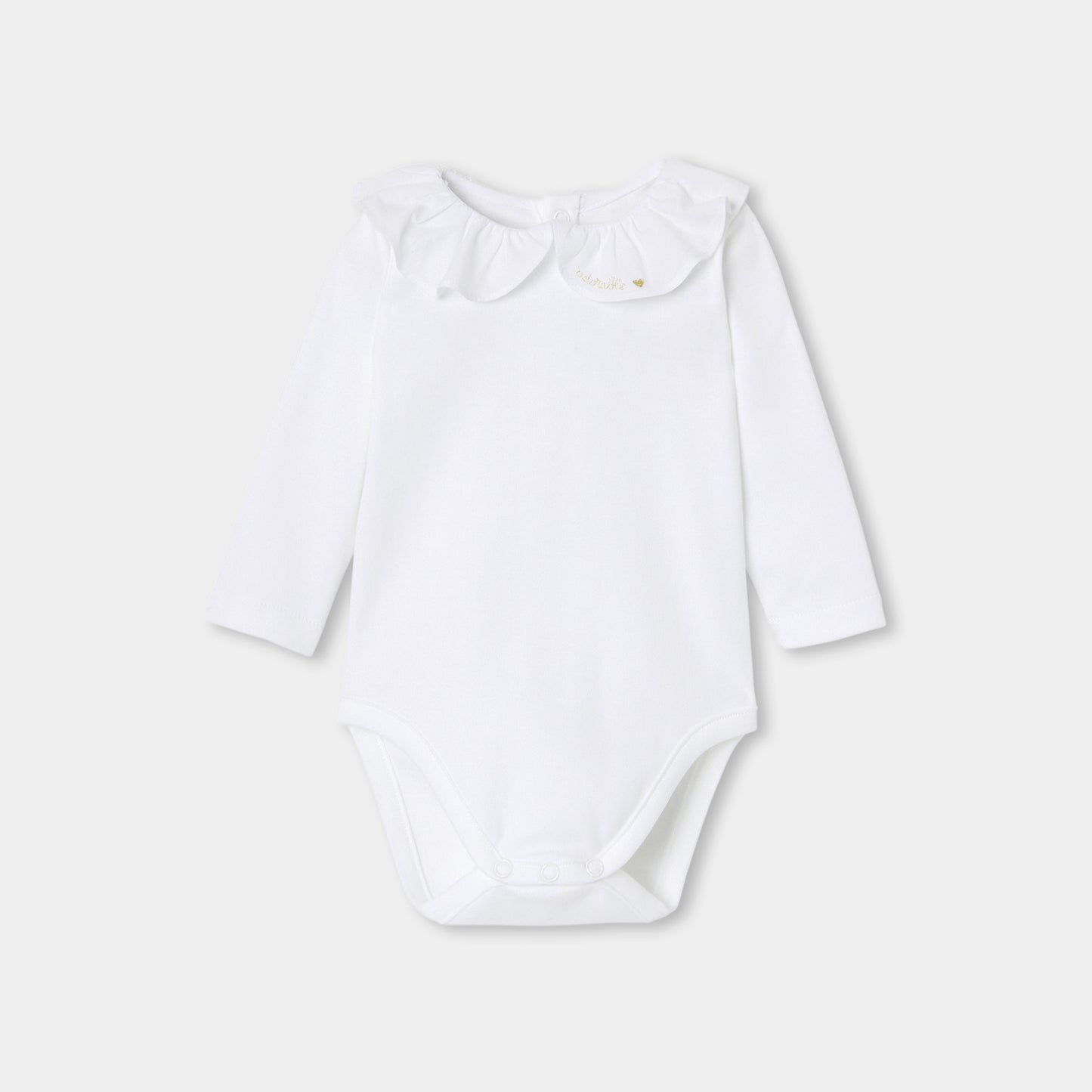 文字刺しゅう入りボディスーツ