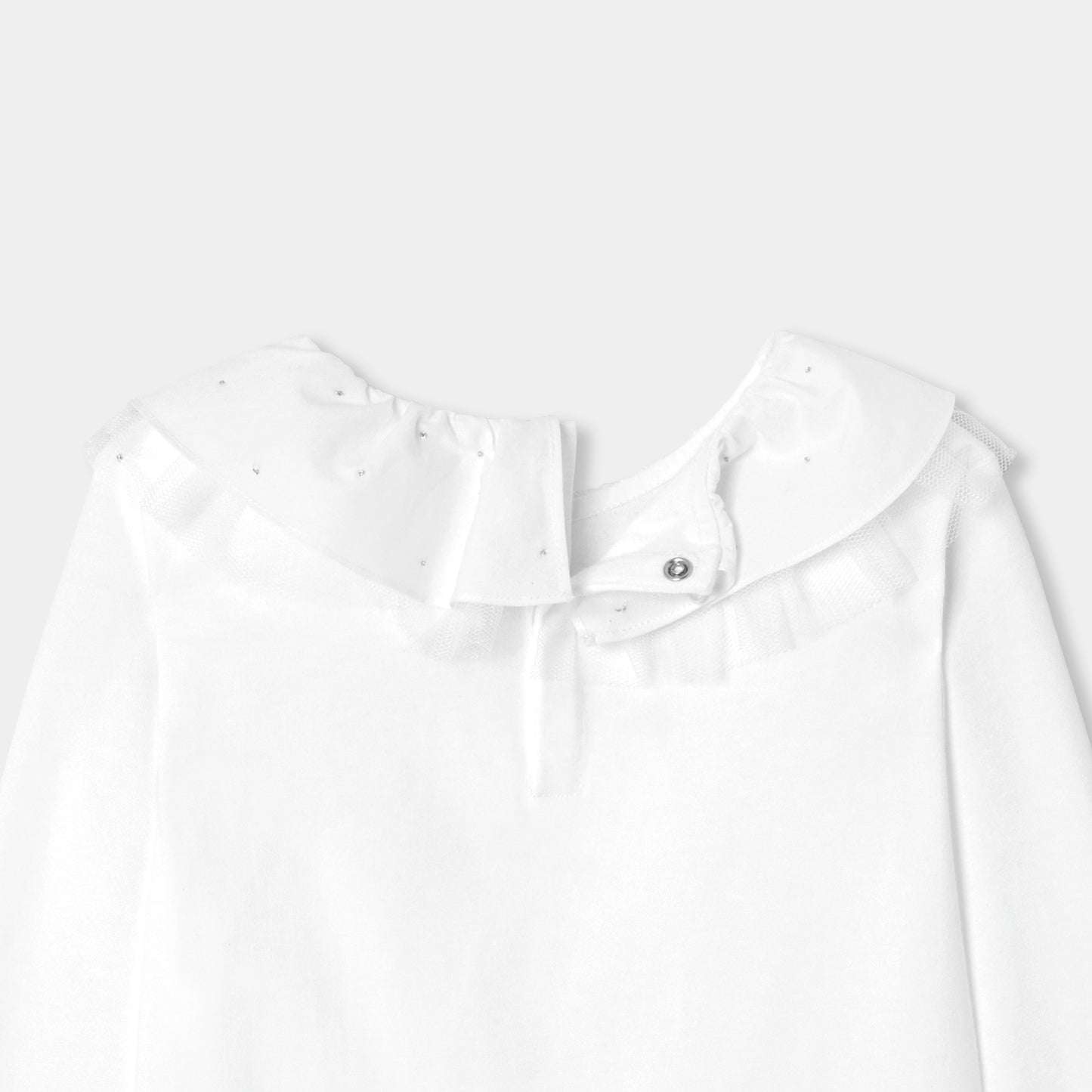 チュール襟Tシャツ