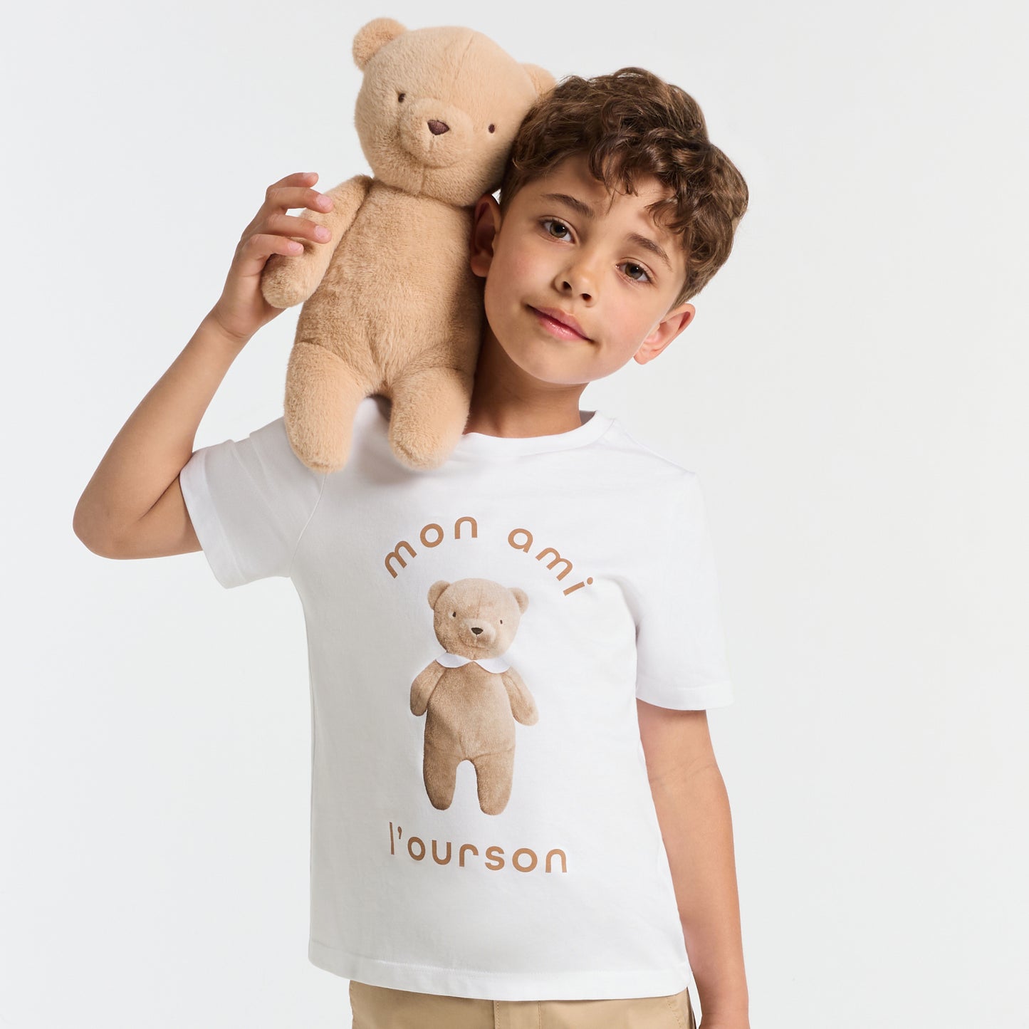 テディベアプリントTシャツ