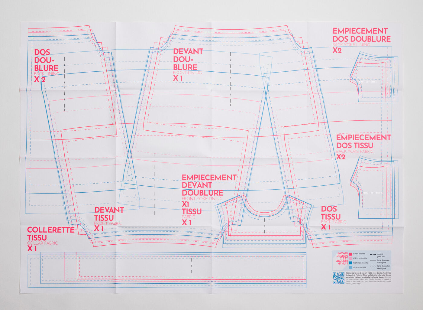 型紙(トドラーワンピース)