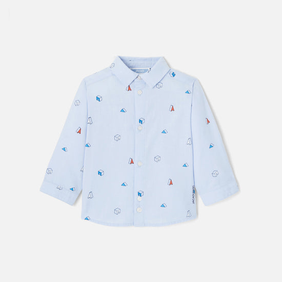 プリント入り長袖Tシャツ