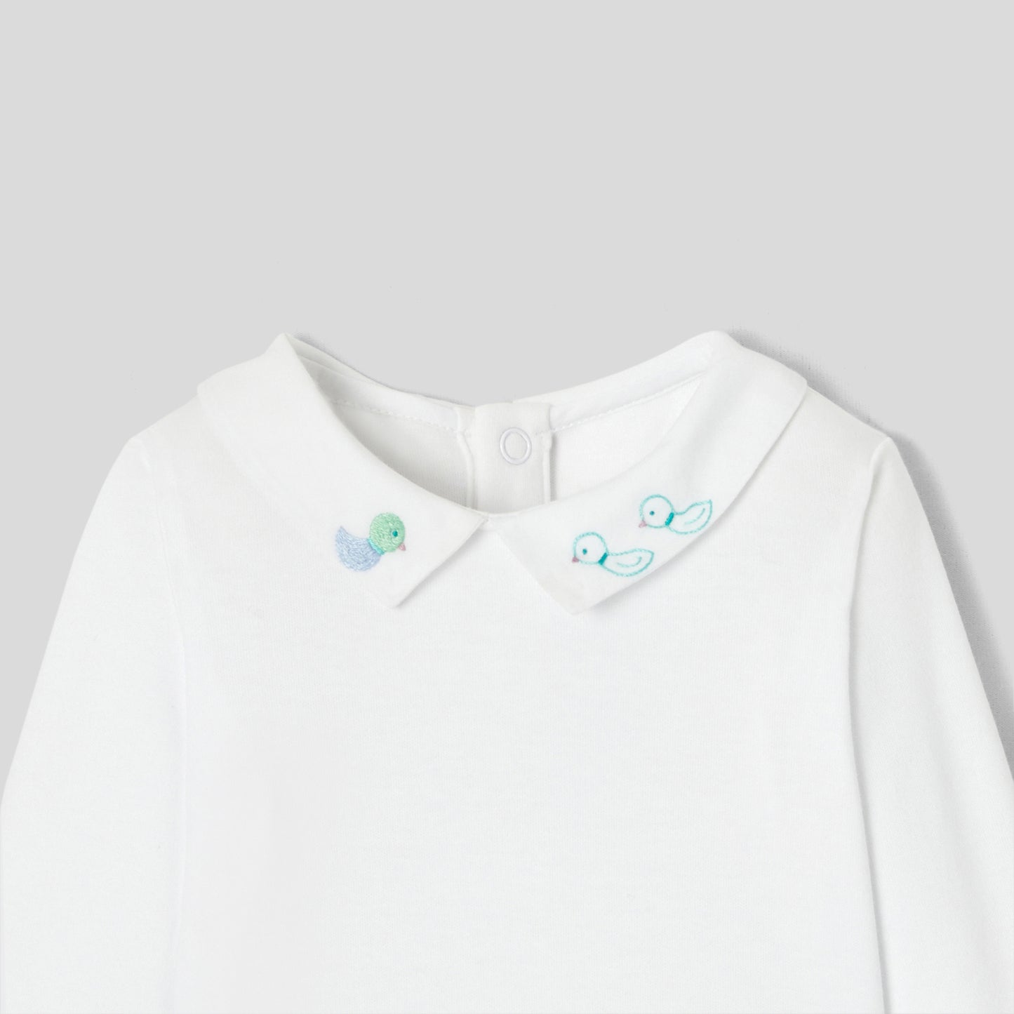 PABLO - 手刺繡入り襟長袖ボディスーツ