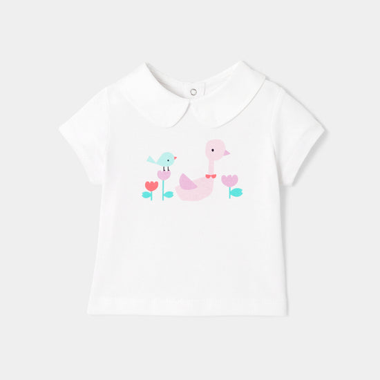 プリント入り半袖Tシャツ