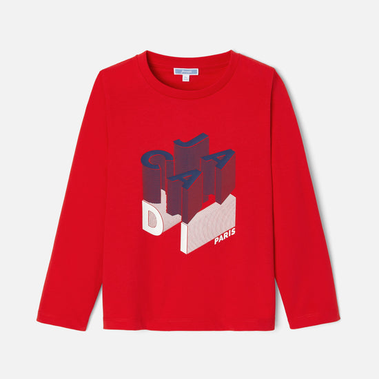 LAPON - プリント入り長袖Tシャツ
