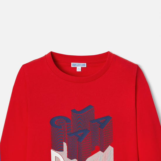 LAPON - プリント入り長袖Tシャツ
