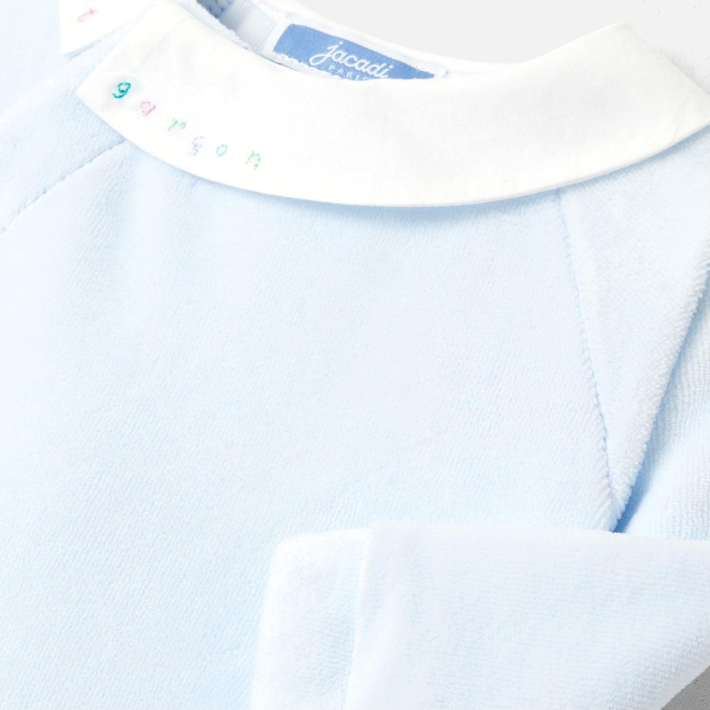 PITCHOUNE - 刺繡入り襟足つきロンパース・パジャマ