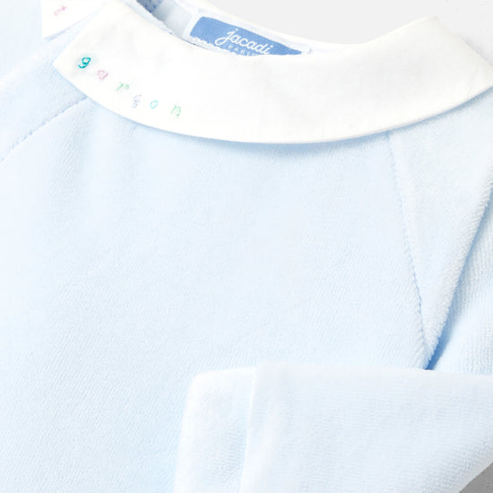 PITCHOUNE - 刺繡入り襟足つきロンパース・パジャマ