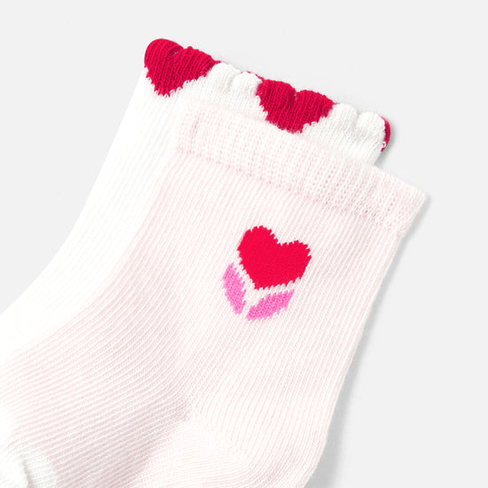 AMOUR - 刺繍入りポーチ付き靴下2足セット