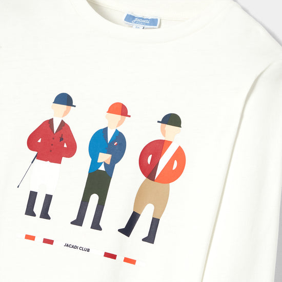 PISTON - プリント入り長袖Tシャツ