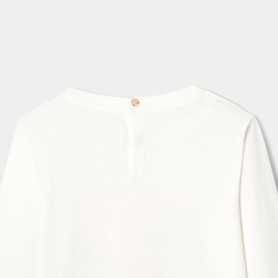 プリント入り長袖Tシャツ