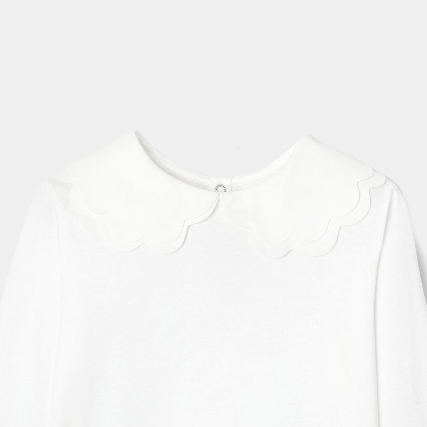ダブルスカラップ襟長袖Tシャツ