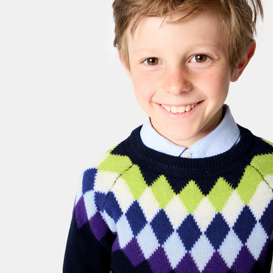 PETONCLE - ジャガード織デザインセーター