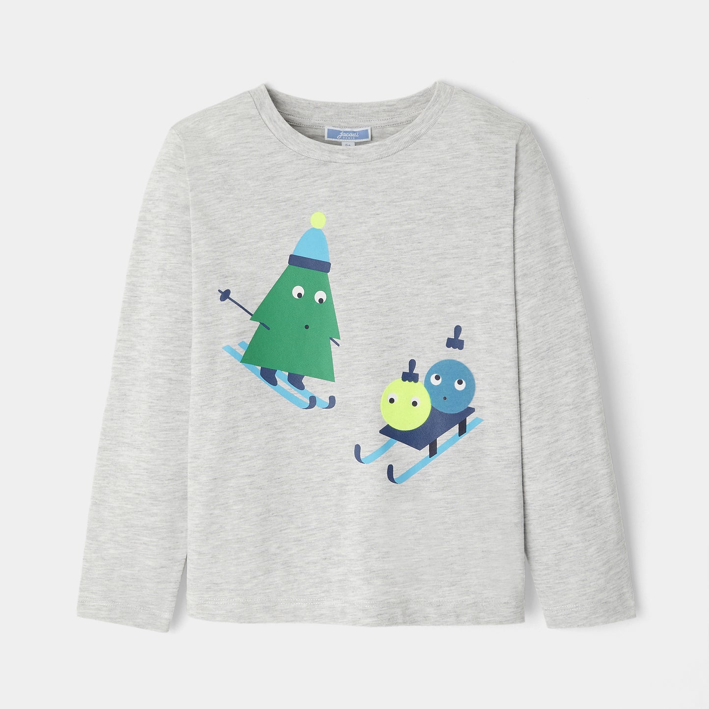 プリント付き長袖Ｔシャツ