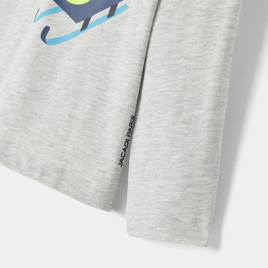 プリント付き長袖Ｔシャツ