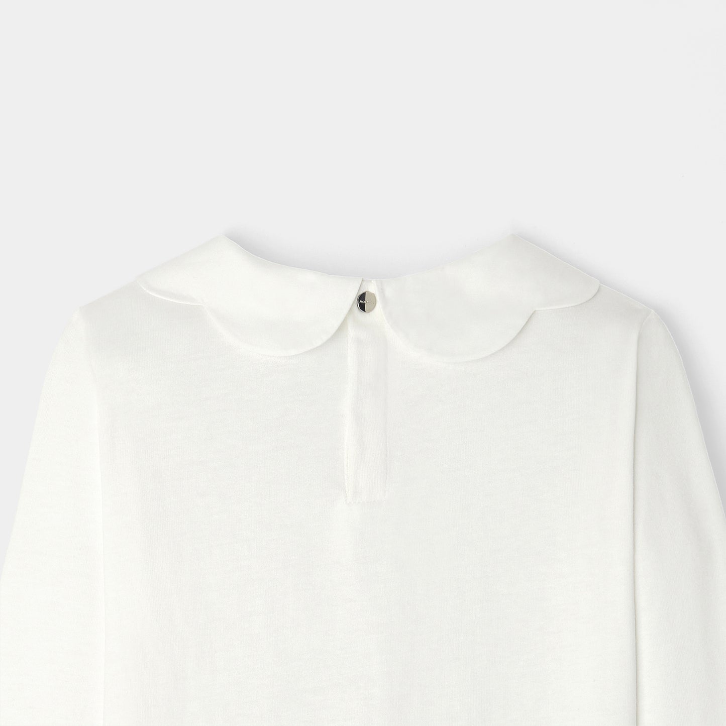 スカラップ襟長袖Tシャツ